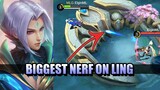 IS THIS THE END FOR LING? - BIG NERF ON LING - MLBB ADVANCE SERVER UPDATE