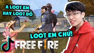 BẠN NỮ GIỌNG CỰC DỄ THƯƠNG GẠ HÙNG LOOT EM ĐI || HÙNG AKIRA XEM TIK TOK FREE FIRE (P5)