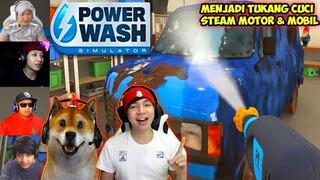 Reaksi Obit & MiawAug Menjadi Tukang Cuci Steam Motor & Mobil | Power Wash Simulator Indonesia