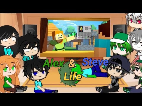 Monster School react to Alex & Steve Life