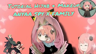 TUTORIAL HIJAB & MAKEUP ANYA FORGER SPY X FAMILY!!!