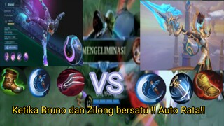 Hero op Bruno  combo dengan Zilong raja late game!! Musuh auto Rata!!  MLBB :#bestofbest