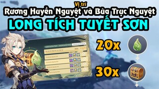 Long Tích Tuyết Sơn | 50 vị trí Rương huyền nguyệt và Bùa trục nguyệt | Genshin Impact