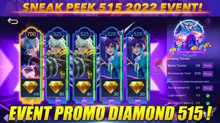 EVENT PROMO DIAMOND 2022 HADIR LAGI ! BELI SKIN EPIC HANYA 1 DIAMOND DI EVENT 515 M WORLD - MLBB