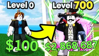 NOOB To PRO With DARK BLADE (Level 1 To Level 700) In Blox Fruits (Roblox)