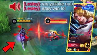 YUZUKE VS TOP GLOBAL LESLEY TRASHTALKER! | WHO WILL WIN? | (INTENSE SATISFYING MATCH!🔥)