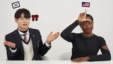Korean Teenager tries to guess American GESTURES! (With American)