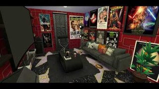 A flat for movie lovers// Apartamento para amantes de filmes- TS4 [SPEED BUILD]