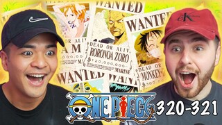 NEW BOUNTIES & THE THOUSAND SUNNY! - One Piece Episode 320 & 321 REACTION + REVIEW!