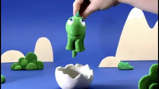 Cute Dinosaur Stop motion cartoon for children - BabyClay Animals