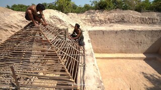 将惊人的隧道水滑梯公园建成地下游泳池房 ( Par