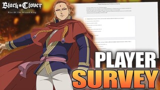 NEW PLAYER SURVEY IS OUT! FILL IT OUT FOR A POSSIBLE DEV INTERVIEW??? | BLACK CLOVER MOBILE