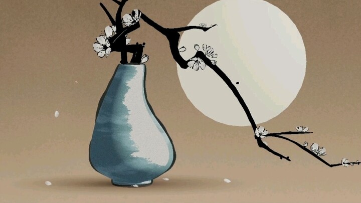 Blender 3D Chinese painting "Plum"