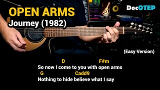 Open Arms - Journey (1982) - Easy Guitar Chords Tutorial with Lyrics Part 2 SHORTS REELS