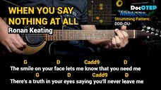 When You Say Nothing At All - Ronan Keating (1999) Easy Guitar Chords Tutorial with Lyrics