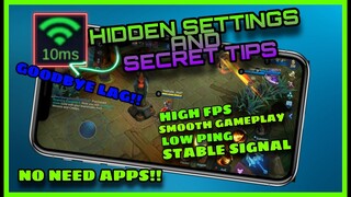 HOW TO FIX LAG IN MOBILE LEGENDS 2021 | HIDDEN SETTINGS AND GAMING DRIVER TO FIX LAG AND FPS DROP