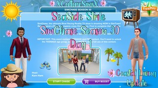 The Sims Freeplay - Coastal Living Update Info, SimChase Season 30 Day 1 Walkthrough + GiveAway Info