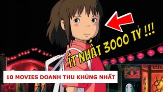 Top 10 Movies Anime Có Doanh Thu Khủng Nhất