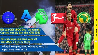 KẾT QUẢ BÓNG ĐÁ VÒNG 22 NGOẠI HẠNG ANH, SERIE A ITALIA, LALIGA, BUNDESLIGA I CAMEROON 2022