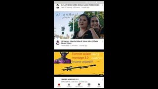 Youtube home page on phone screen#1