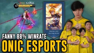 FANNY 88% WINRATE | 5 MAN ONIC ESPORTS RANK GAME