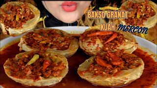 AUTO MULESSSS 😫😫😫|| ASMR BAKSO GRANAT KUAH MERCON || SUPER PEDAS || ASMR INDONESIA