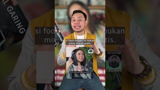 Food Vlogger kalo MAKAN HARUS GRATIS?! Harus dijamu? #shorts