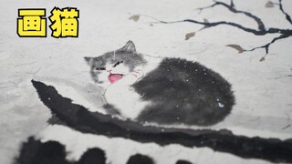 国画猫咪-24节气（立冬小雪大雪）