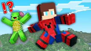 JJ Became SPIDERMAN! JJ Saved INFECTED Mikey in Minecraft! (Maizen Mazien Mizen)