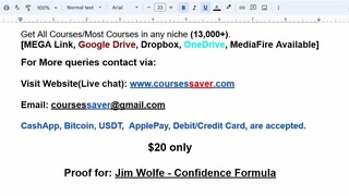 Jim Wolfe - Confidence Formula