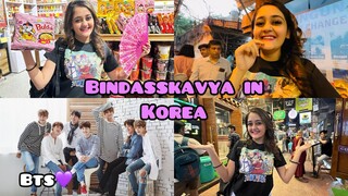 🩷 Kya Korean Boys dikhenge? Bindass Kavya In Korea 😍Shopping Korean Food Beautifull Buddhist Culture