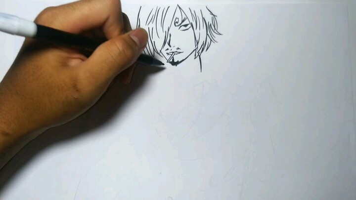 Menggambar Sanji karakter dari one piece