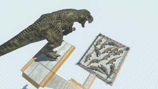 Fall into Komodo Cage - Animal Revolt Battle Simulator