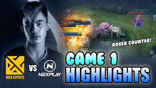 ROGER COUNTER PICK PARA SA M2 WORLD CHAMPIONS! | NEXPLAY ESPORTS VS BREN ESPORTS HIGHLIGHTS