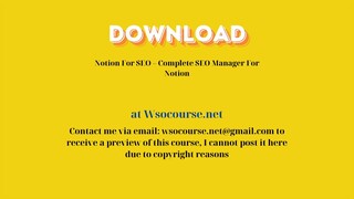 [GET] Notion For SEO – Complete SEO Manager For Notion