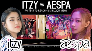'ITZY vs AESPA' Debut Fastest to reach 40 Million Views | KPop Ranking