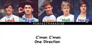 C'mon C'mon - One Direction (Color coded lyrics) (sped up + reverb)