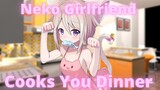 {ASMR Roleplay} Neko Girlfriend Cooks You Dinner (wearing only an apron)