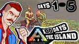 100 DAYS ARK SURVIVAL EVOLVED DAY 1-5 | MAP THE ISLAND #Vcreators