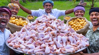 POTATO CHICKEN | Aloo Chicken | One Pan Chicken and Potatoes Recipe Cooking in Underground Baking