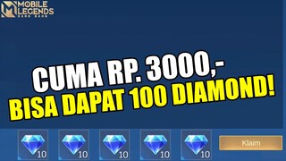 CARA MENDAPATKAN 100 DIAMOND MLBB HANYA DENGAN 3000 RUPIAH SAJA !! | MOBILE LEGENDS