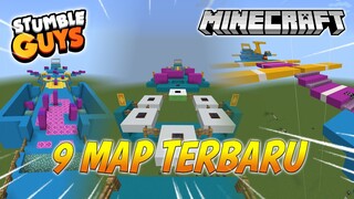 9 MAP STUMBLE GUYS TERBARU TAPI DI MINECRAFT ! Jungkat-jungkit floor flip bisa bergerak,WHAT !😱