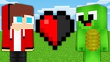 Baby JJ & Baby Mikey, but With Only Half a Heart  - Minecraft challenge Maizen