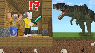 We Survived Jurassic World T-REX in Minecraft!