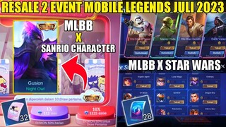 EVENT MLBB X SANRIO CHARACTER DAN MLBB X STAR WARS RESALE 2023!! DRAW GRATIS SKIN EPIC DAN COLLECTOR