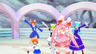 【mmd di gi charat】でじこ＆ぷちこ＆うさだ＆みけ＆りんなでthe world is all one