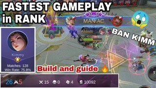 Kimmy gameplay | fastest gameplay in rank ever 😱
