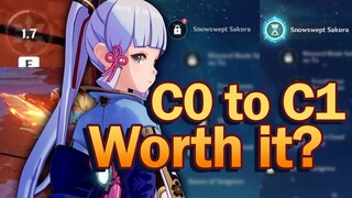 Ayaka C0 vs C1 Comparison Test & Analysis! Is It Worth Pulling C1 Ayaka?