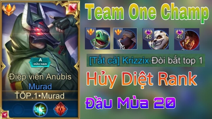 TOP.1 Murad Quẩy Cùng Team Toàn Top Tướng và Trận Đấu Hủy Diệt Team Bạn - Liên Quân Mobile