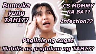 TIPS PARA MABILIS GUMALING ANG TAHI NG BAGONG PANGANAK via CS OPERATION|PAGLINIS NG SUGAT|Kim Tadeo